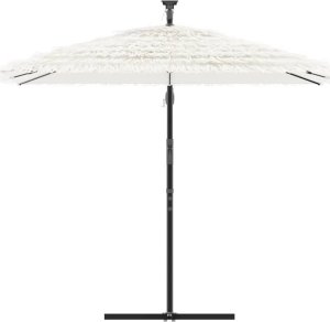 vidaXL Parasol ogrodowy na stalowym słupku, biały, 246x246x230 cm 3