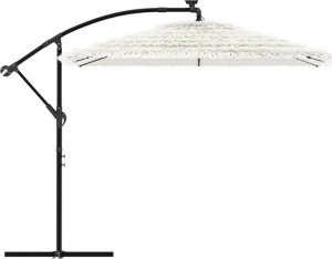 vidaXL Parasol ogrodowy na stalowym słupku, biały, 246x246x230 cm 4