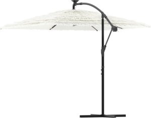 vidaXL Parasol ogrodowy na stalowym słupku, biały, 246x246x230 cm 5