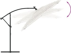 vidaXL Parasol ogrodowy na stalowym słupku, biały, 246x246x230 cm 7