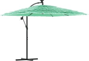vidaXL Parasol ogrodowy na stalowym słupku, zielony, 246x246x230 cm 2