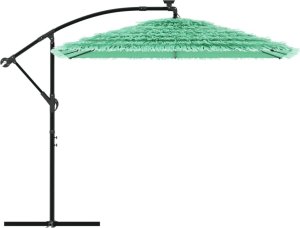 vidaXL Parasol ogrodowy na stalowym słupku, zielony, 246x246x230 cm 4
