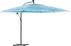 vidaXL Parasol ogrodowy na stalowym słupku, niebieski, 290x290x238 cm 2