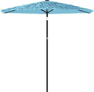 vidaXL Parasol ogrodowy na stalowym słupku, niebieski, 268x268x226 cm 3