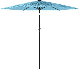 vidaXL Parasol ogrodowy na stalowym słupku, niebieski, 268x268x226 cm 5