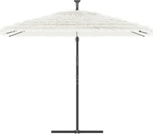 vidaXL Parasol ogrodowy na stalowym słupku, biały, 290x290x238 cm 3