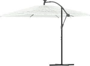 vidaXL Parasol ogrodowy na stalowym słupku, biały, 290x290x238 cm 5