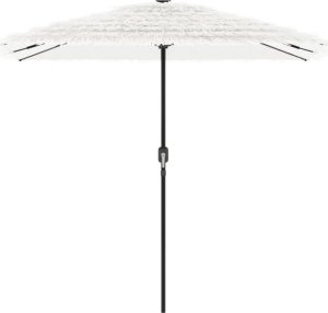 vidaXL Parasol ogrodowy na stalowym słupku, biały, 248x248x248 cm 4
