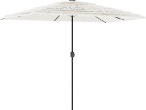 vidaXL Parasol ogrodowy na stalowym słupku, biały, 300x200x250 cm 5