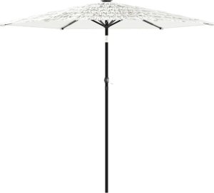 vidaXL Parasol ogrodowy na stalowym słupku, biały, 268x268x226 cm 2