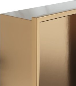 vidaXL Wnęka prysznicowa, szczotkowana, złota, 32x62x9 cm, stal 7