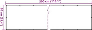 vidaXL Osłona na ogrodzenie, antracytowa, 300x90 cm, PVC 6