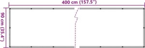 vidaXL Osłona na ogrodzenie, antracytowa, 400x90 cm, PVC 6