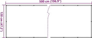 vidaXL Osłona na ogrodzenie, antracytowa, 500x120 cm, PVC 6