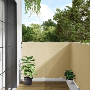 vidaXL Osłona na ogrodzenie, kremowa, 400x120 m, PVC 1