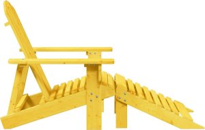 vidaXL Krzesło ogrodowe Adirondack z podnóżkiem, żółte, drewno jodłowe 6