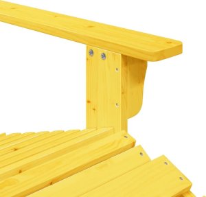 vidaXL Krzesło ogrodowe Adirondack z podnóżkiem, żółte, drewno jodłowe 9