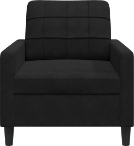 vidaXL Fotel, czarny, 60 cm, obity aksamitem 4