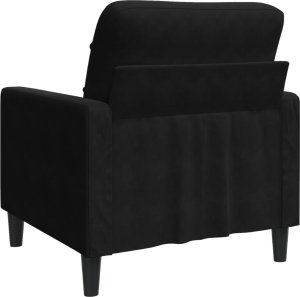 vidaXL Fotel, czarny, 60 cm, obity aksamitem 6