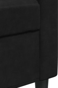 vidaXL Sofa 2-osobowa, czarna, 140 cm, tapicerowana aksamitem 7