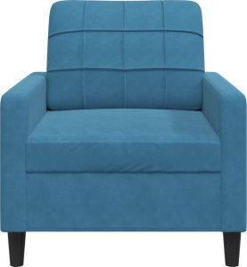 vidaXL Fotel, niebieski, 60 cm, obity aksamitem 4