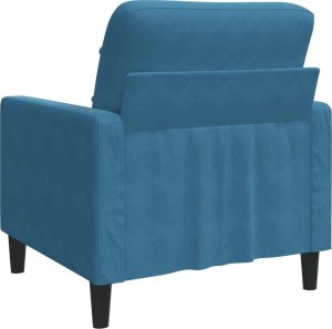 vidaXL Fotel, niebieski, 60 cm, obity aksamitem 6