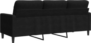 vidaXL Sofa 3-osobowa, czarny, 180 cm, tapicerowana aksamitem 6