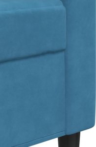 vidaXL Sofa 3-osobowa, niebieski, 180 cm, tapicerowana aksamitem 7