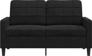 vidaXL Sofa 2-osobowa, czarna, 120 cm, tapicerowana aksamitem 4