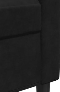vidaXL Sofa 2-osobowa, czarna, 120 cm, tapicerowana aksamitem 7