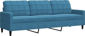 vidaXL Sofa 3-osobowa, niebieski, 210 cm, obita aksamitem 2