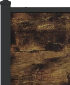 vidaXL Rama łóżka z wezgłowiem i zanóżkiem, przydymiony dąb 120x200 cm 9