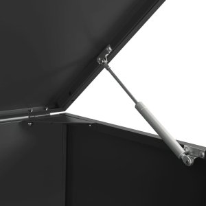 vidaXL Obudowa na kosz na śmieci, pojedyncza, czarna, 69x79x117 cm 9