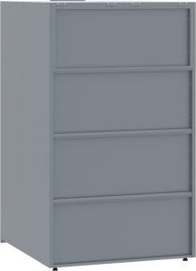 vidaXL Obudowa na kosz na śmieci, pojedyncza, szara, 69x79x117 cm 6