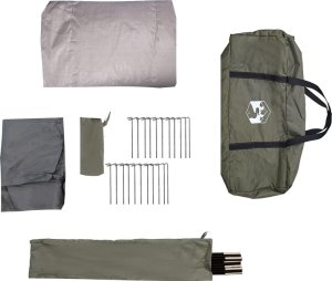 Namiot turystyczny vidaXL Namiot rodzinny tunelowy, 6-osobowy, oliwkowy, wodoszczelny 12