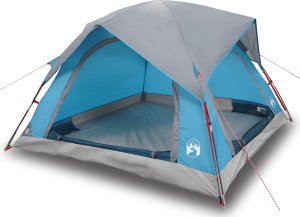 vidaXL Namiot turystyczny, 4-os., niebieski, wodoszczelny 2