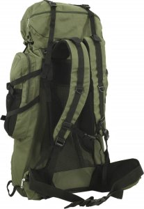 Plecak turystyczny vidaXL Plecak turystyczny, wojskowa zieleń, 100 L, tkanina Oxford 3