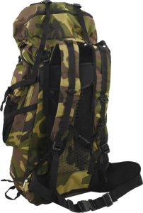 Plecak turystyczny vidaXL Plecak turystyczny, zielone moro, 60 L, tkanina Oxford 3