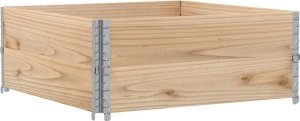 vidaXL Nadstawki paletowe, 2 szt., 100x100 cm, lite drewno sosnowe 2