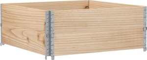 vidaXL Nadstawki paletowe, 2 szt., 100x100 cm, lite drewno sosnowe 5