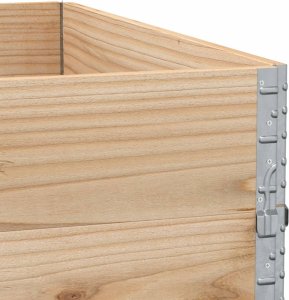 vidaXL Nadstawki paletowe, 2 szt., 100x100 cm, lite drewno sosnowe 7