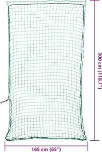 vidaXL Siatka na przyczepę, z elastyczną linką, zielona, 3x1,65 m, PP 6