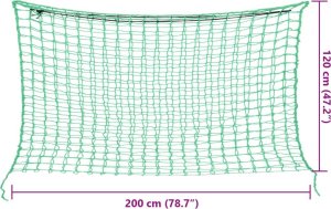 vidaXL Siatki na siano, 2 szt., prostokątne, zielone, 200x120 cm, PP 8