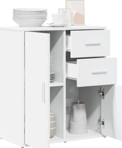 vidaXL Szafka, biała, 60x31x70 cm, materiał drewnopochodny 4