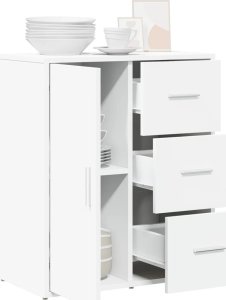 vidaXL Szafka, biała, 60x31x70 cm, materiał drewnopochodny 4