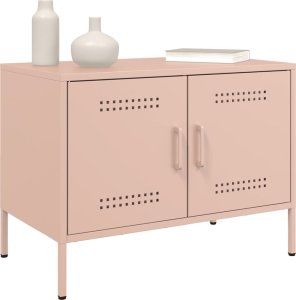 vidaXL Szafki RTV, 2 szt., różowe, 68x39x50,5 cm, stalowe 4