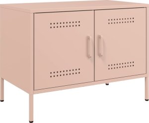 vidaXL Szafki RTV, 2 szt., różowe, 68x39x50,5 cm, stalowe 6