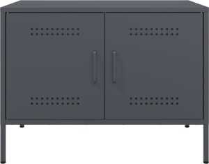 vidaXL Szafka RTV, antracytowa, 68x39x50,5 cm, stalowa 6