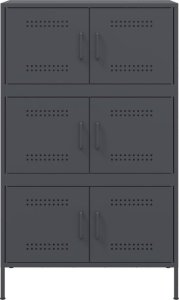 vidaXL Szafka, antracytowa, 68x39x113 cm, stal 6
