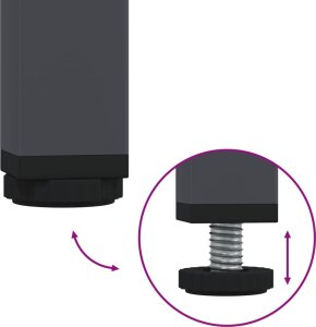 vidaXL Szafka, antracytowa, 68x39x113 cm, stal 10